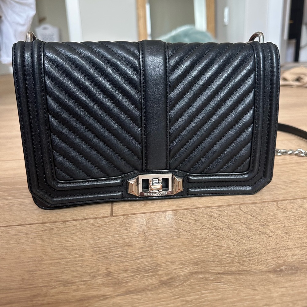 Rebecca Minkoff Chevron Quilted Love Crossbody FREE SHIPPING